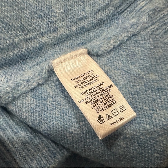 New CeCe Baby It’s Cold Outside Soft Winter Sweater Top Pullover Blue Women XL - Picture 4 of 6